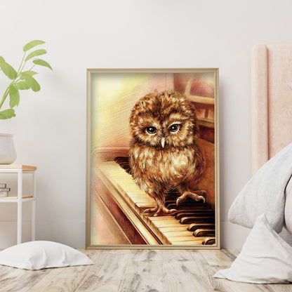 Owl - Full Square Drill Diamond Painting 30*40CM