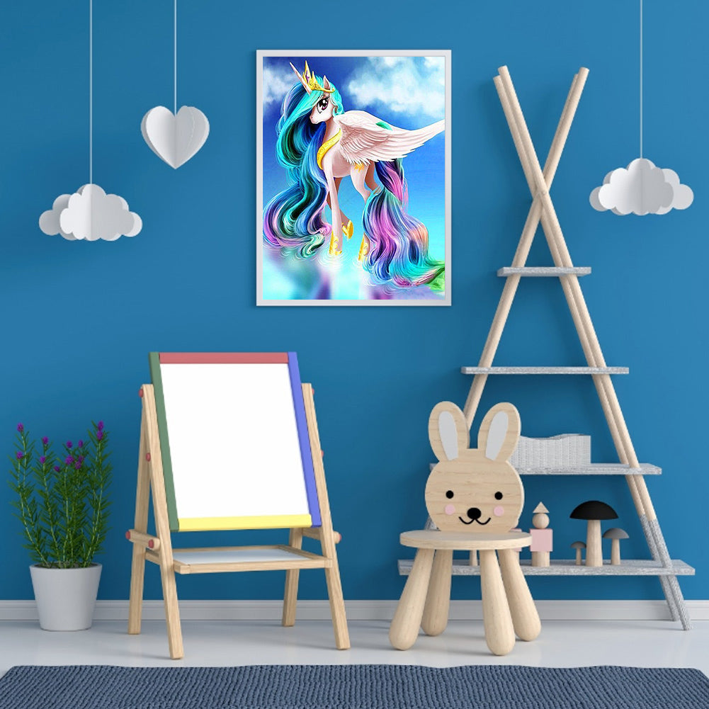 Rainbow Horse - Full Square Drill Diamond Painting 30*40CM