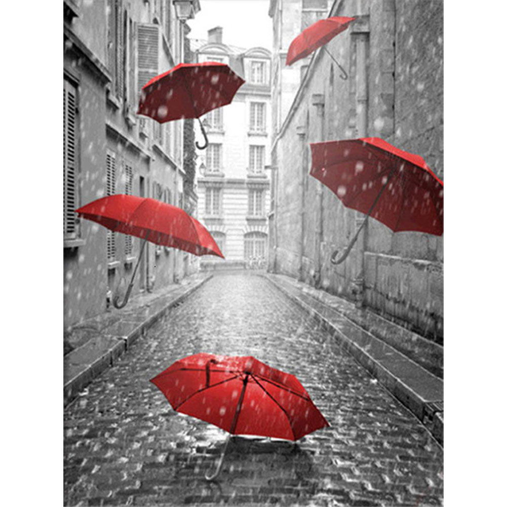 Red Umbrella - Full Square Drill Diamond Painting 30*40CM