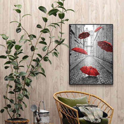 Red Umbrella - Full Square Drill Diamond Painting 30*40CM