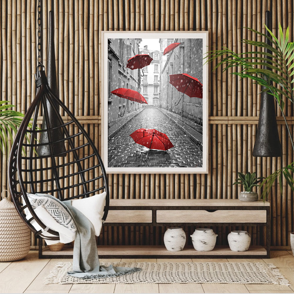 Red Umbrella - Full Square Drill Diamond Painting 30*40CM