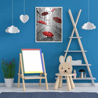 Red Umbrella - Full Square Drill Diamond Painting 30*40CM