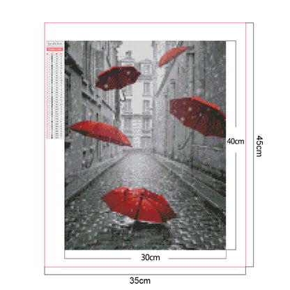 Red Umbrella - Full Square Drill Diamond Painting 30*40CM