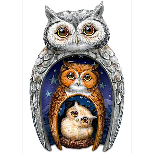 Owl - Full Square Drill Diamond Painting 30*40CM