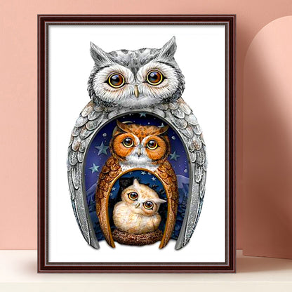 Owl - Full Square Drill Diamond Painting 30*40CM