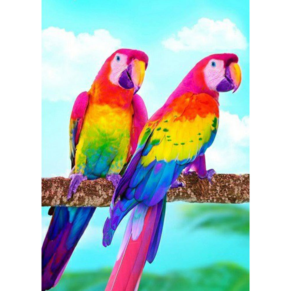 Two Parrots - Full Square Drill Diamond Painting 30*40CM