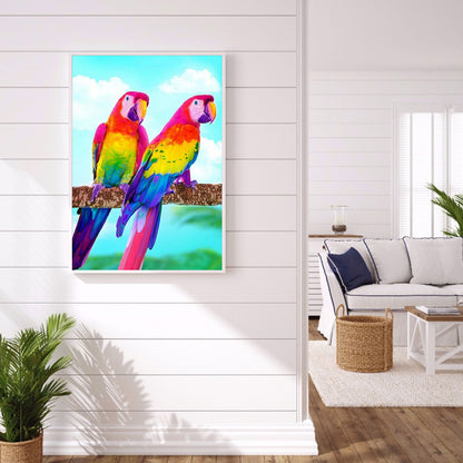 Two Parrots - Full Square Drill Diamond Painting 30*40CM