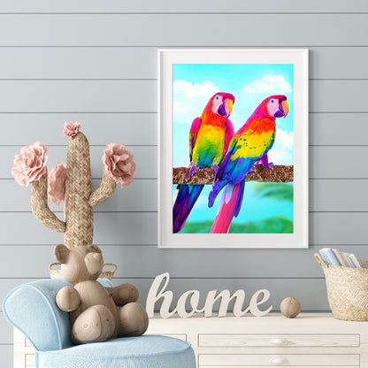 Two Parrots - Full Square Drill Diamond Painting 30*40CM