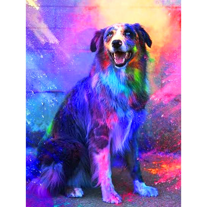 Colorful Puppy - Full Square Drill Diamond Painting 30*40CM