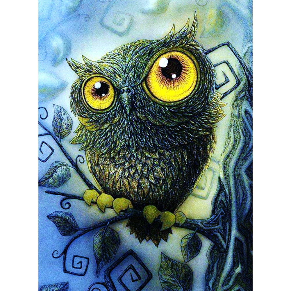 Big Eyed Owl - Full Square Drill Diamond Painting 30*40CM