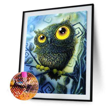 Big Eyed Owl - Full Square Drill Diamond Painting 30*40CM