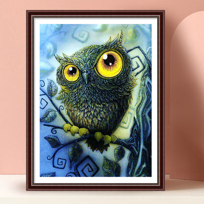 Big Eyed Owl - Full Square Drill Diamond Painting 30*40CM