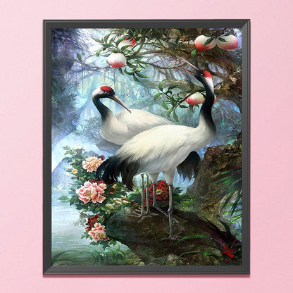 Red-Crowned Crane - 11CT Stamped Cross Stitch 40*50CM