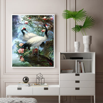 Red-Crowned Crane - 11CT Stamped Cross Stitch 40*50CM