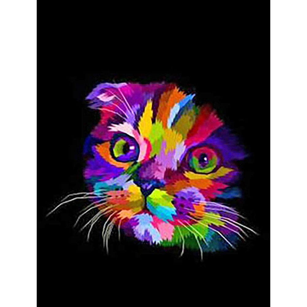 Colorful Cat - Full Square Drill Diamond Painting 30*40CM