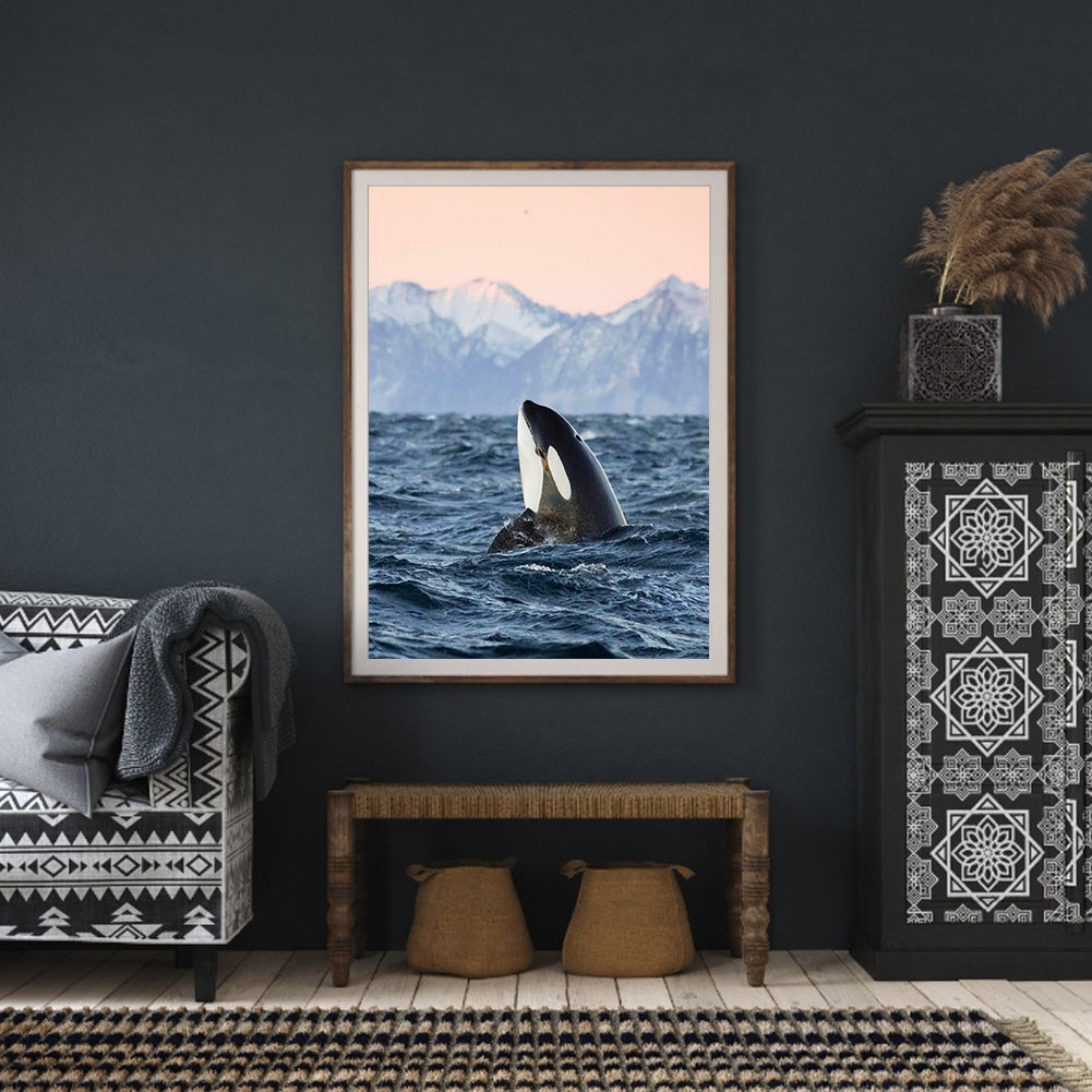 Vivid Dolphin - Full Square Drill Diamond Painting 30*40CM