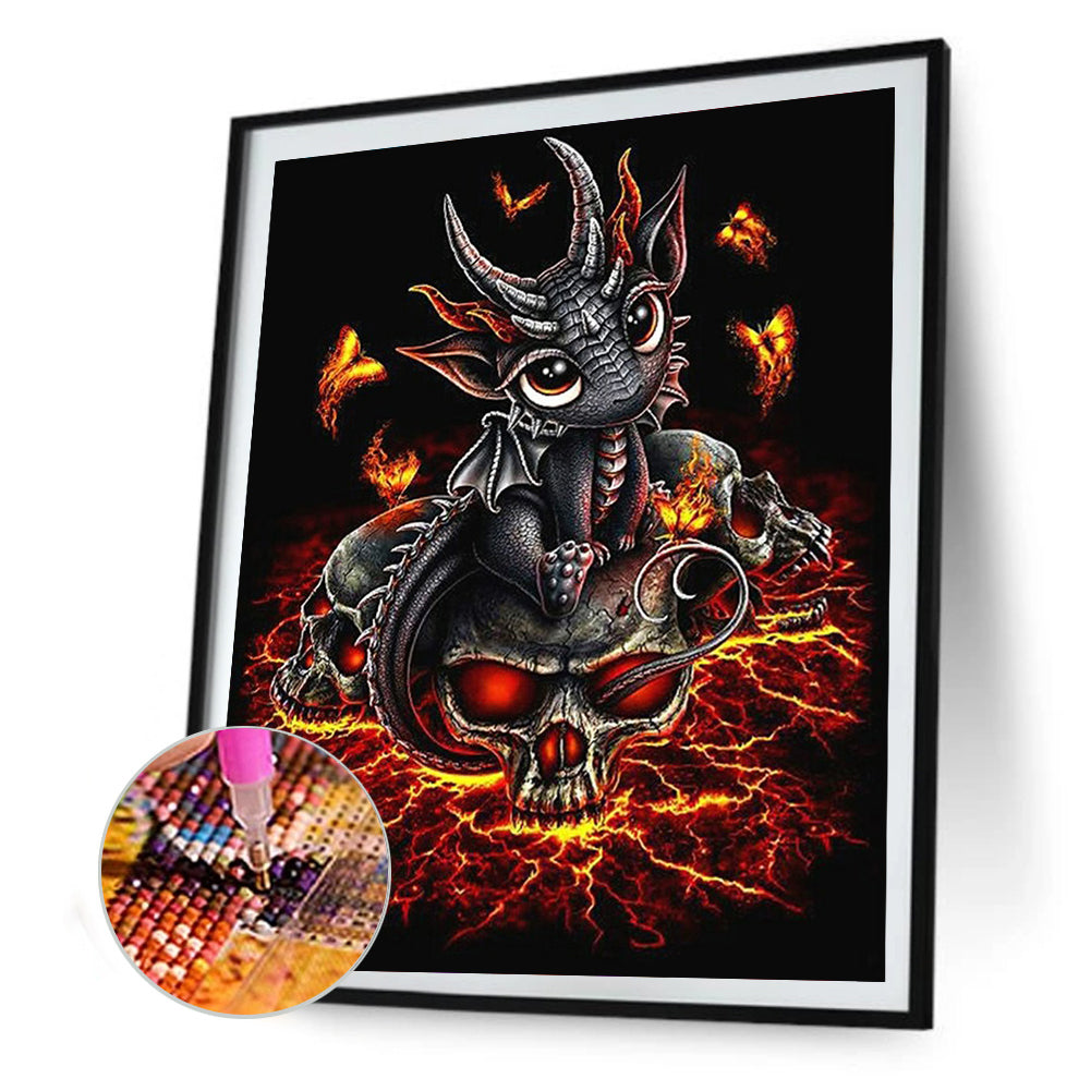 Fire Dragon - Full Square Drill Diamond Painting 30*40CM