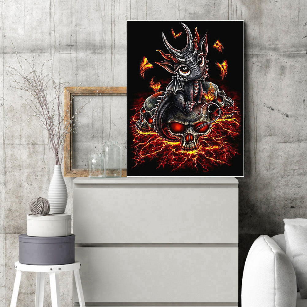 Fire Dragon - Full Square Drill Diamond Painting 30*40CM