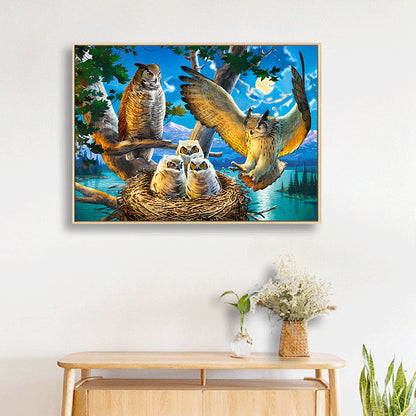 Owl House - Full Square Drill Diamond Painting 30*40CM