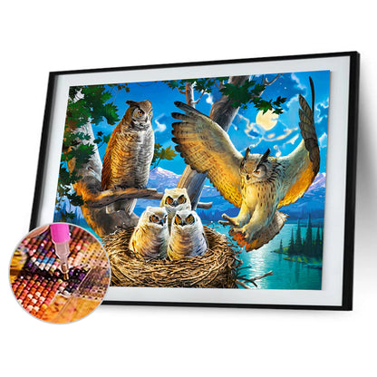 Owl House - Full Square Drill Diamond Painting 30*40CM