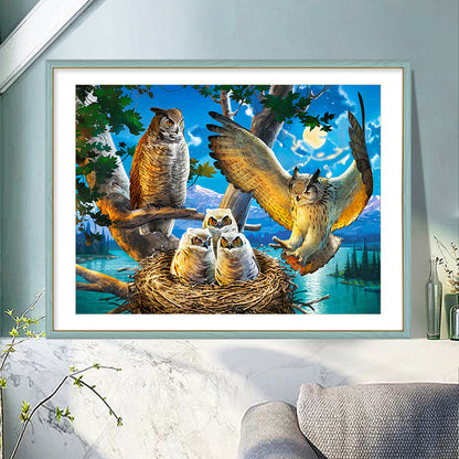 Owl House - Full Square Drill Diamond Painting 30*40CM