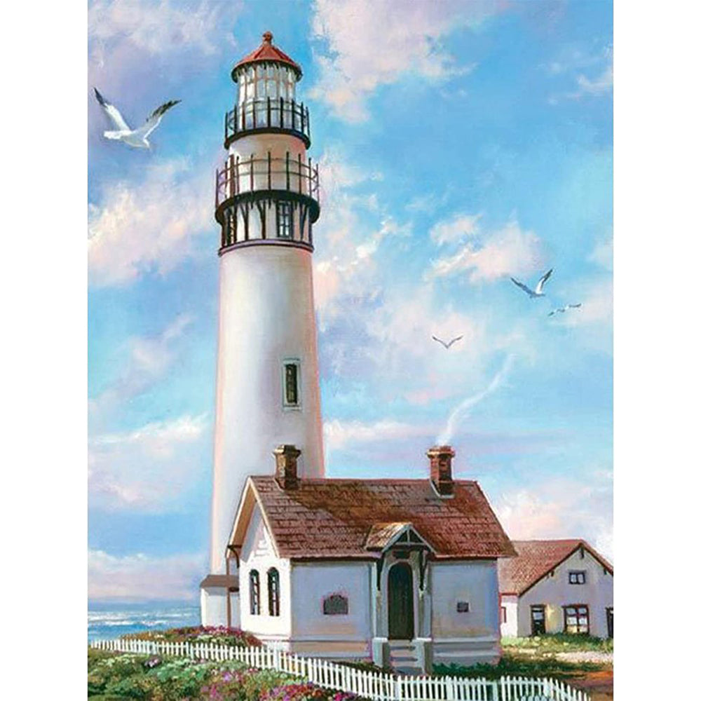 Lighthouse - Full Round Drill Diamond Painting 30*40CM