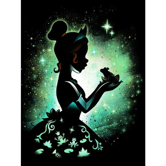 Disney Character Silhouette - Full Round Drill Diamond Painting 30*40CM