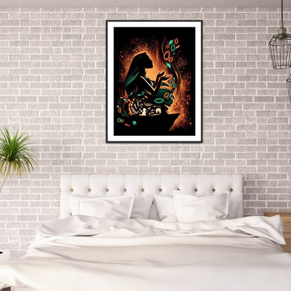 Disney Character Silhouette - Full Round Drill Diamond Painting 30*40CM