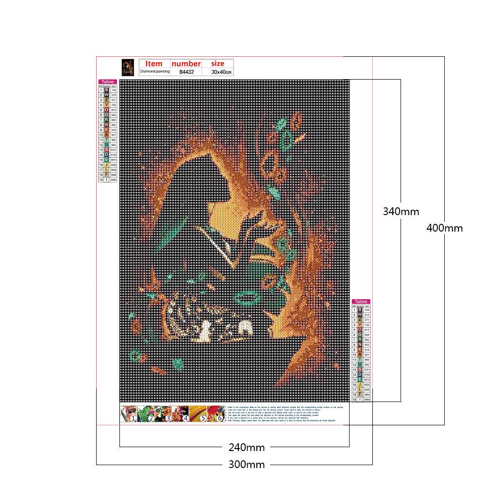 Disney Character Silhouette - Full Round Drill Diamond Painting 30*40CM