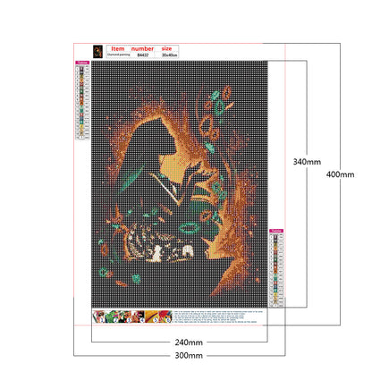 Disney Character Silhouette - Full Round Drill Diamond Painting 30*40CM