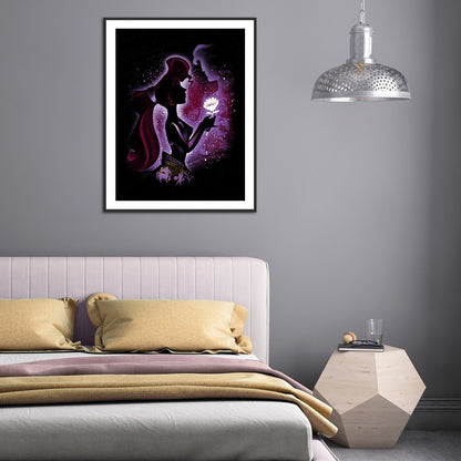 Disney Character Silhouette - Full Round Drill Diamond Painting 30*40CM