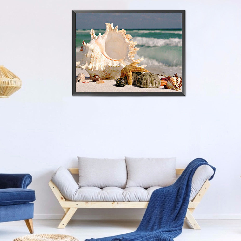 Sea ??Shells - Full Round Drill Diamond Painting 40*30CM