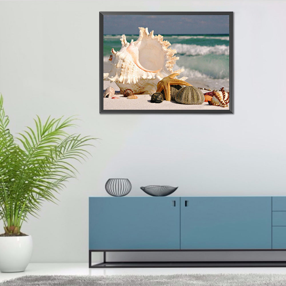 Sea ??Shells - Full Round Drill Diamond Painting 40*30CM