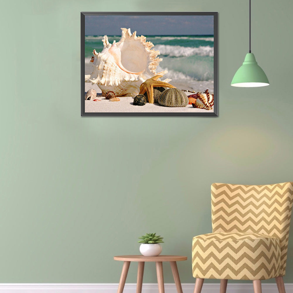 Sea ??Shells - Full Round Drill Diamond Painting 40*30CM
