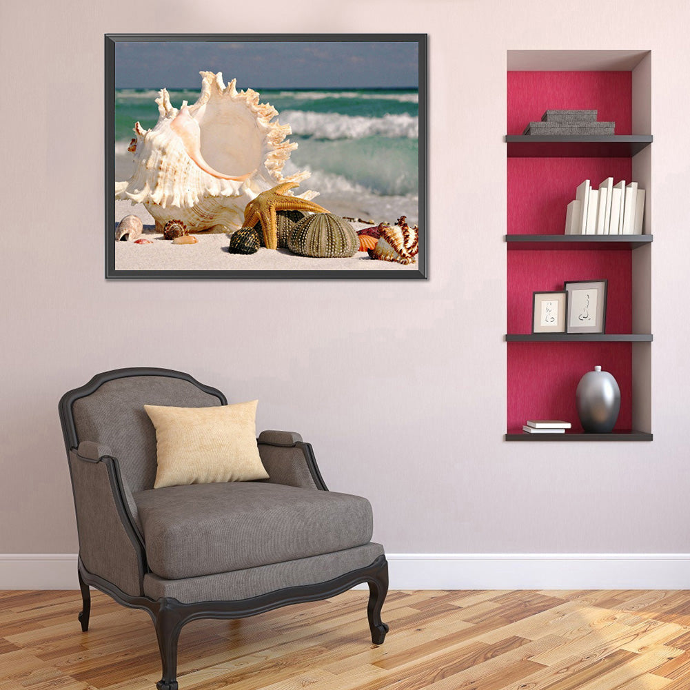 Sea ??Shells - Full Round Drill Diamond Painting 40*30CM