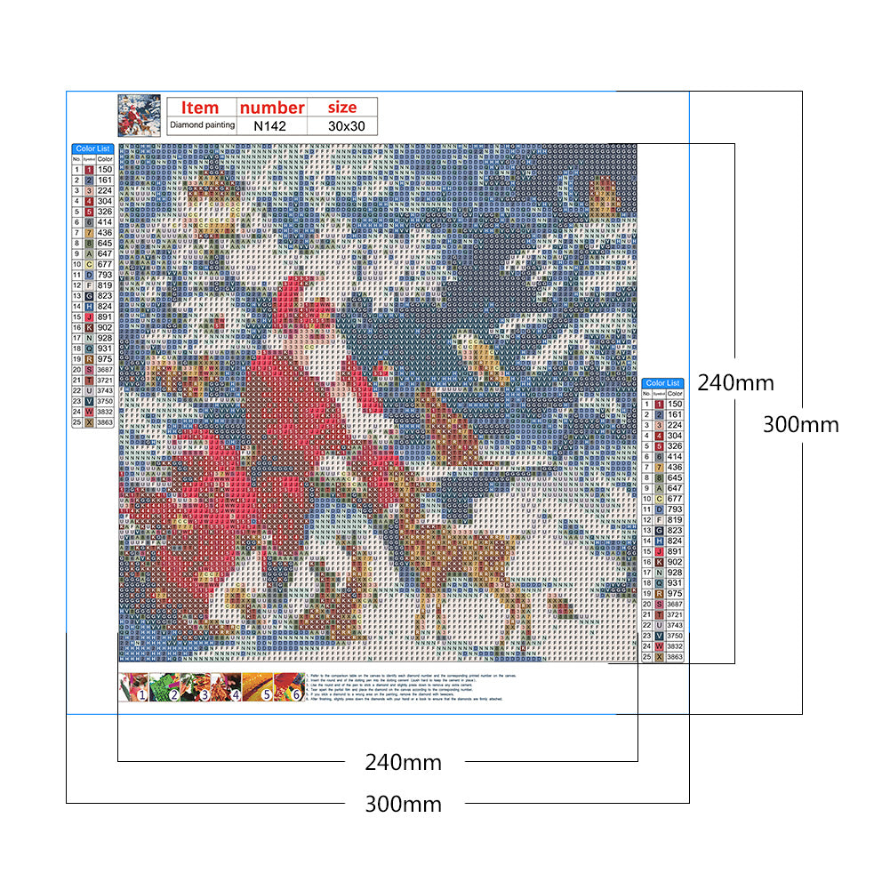 Santa Claus - Full Square Drill Diamond Painting 30*30CM