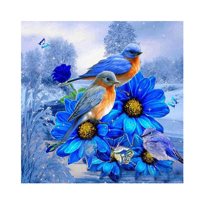 Blue Bird - Full Square Drill Diamond Painting 30*30CM