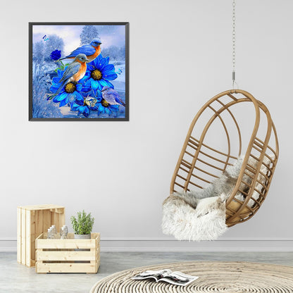 Blue Bird - Full Square Drill Diamond Painting 30*30CM