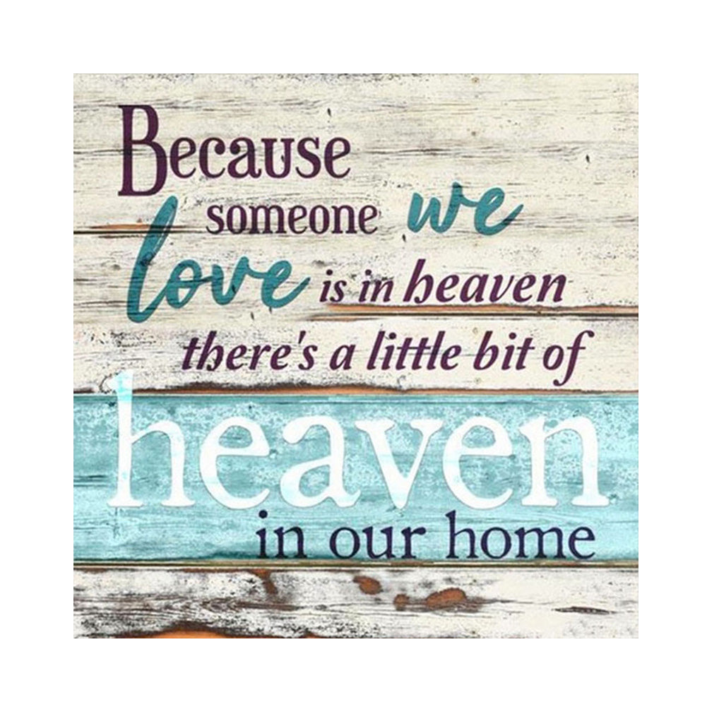 English Calligraphy And Painting - Full Square Drill Diamond Painting 30*30CM