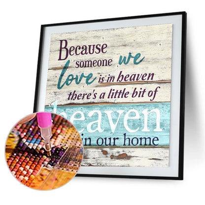 English Calligraphy And Painting - Full Square Drill Diamond Painting 30*30CM