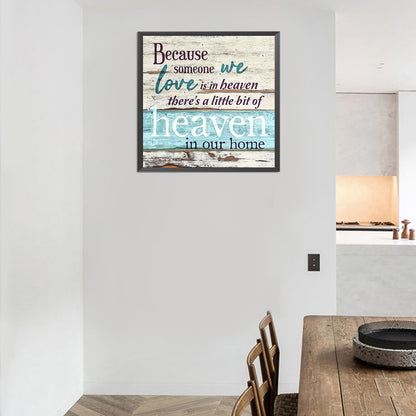 English Calligraphy And Painting - Full Square Drill Diamond Painting 30*30CM