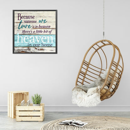 English Calligraphy And Painting - Full Square Drill Diamond Painting 30*30CM