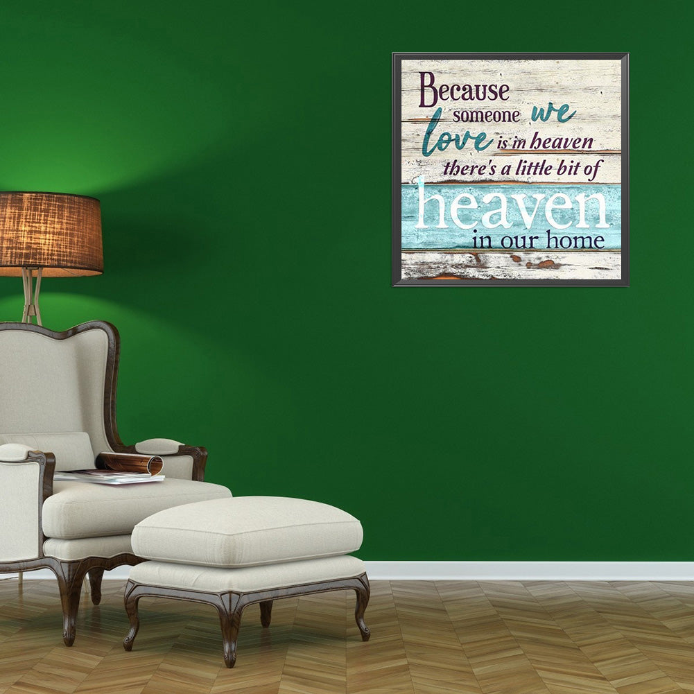 English Calligraphy And Painting - Full Square Drill Diamond Painting 30*30CM