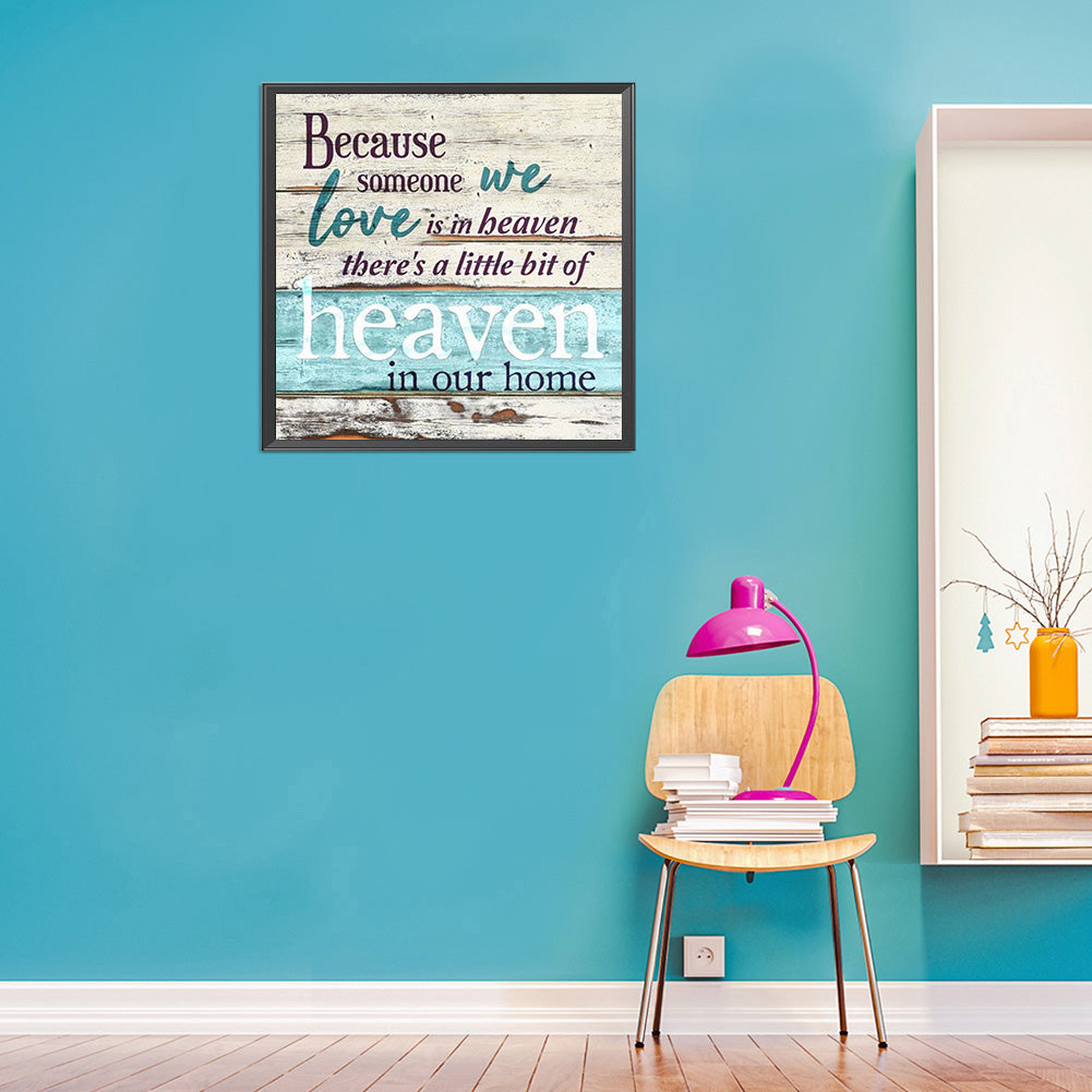 English Calligraphy And Painting - Full Square Drill Diamond Painting 30*30CM