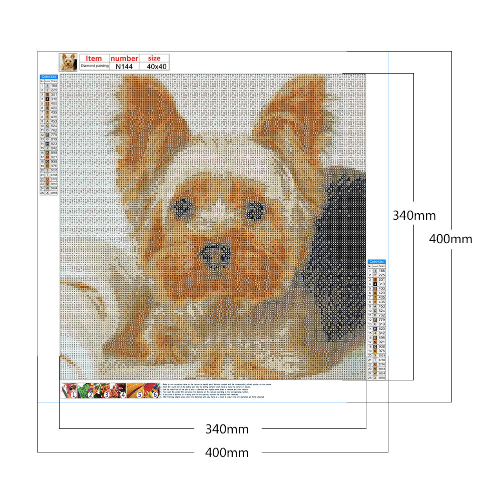 Puppy - Full Square Drill Diamond Painting 40*40CM