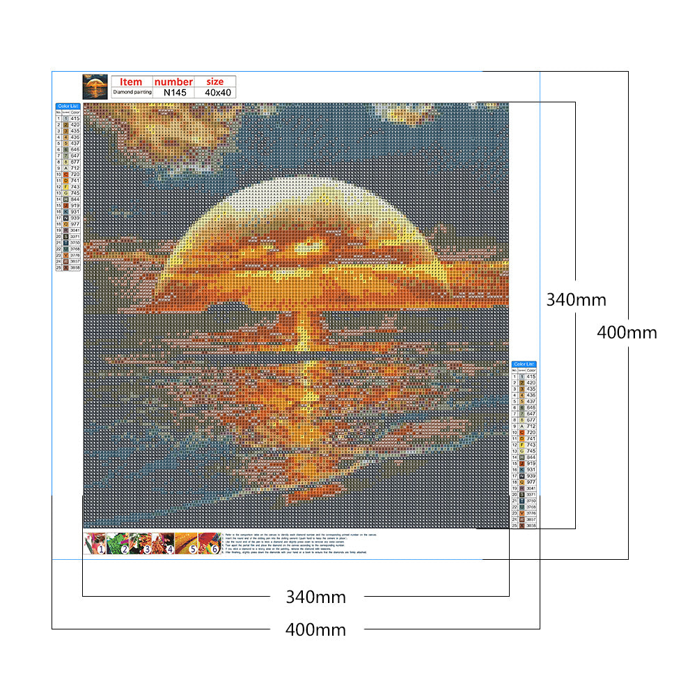 Sunset - Full Square Drill Diamond Painting 40*40CM