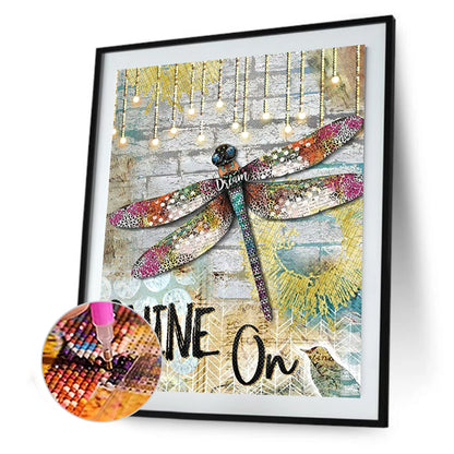 Dragonfly - Full Square Drill Diamond Painting 30*40CM