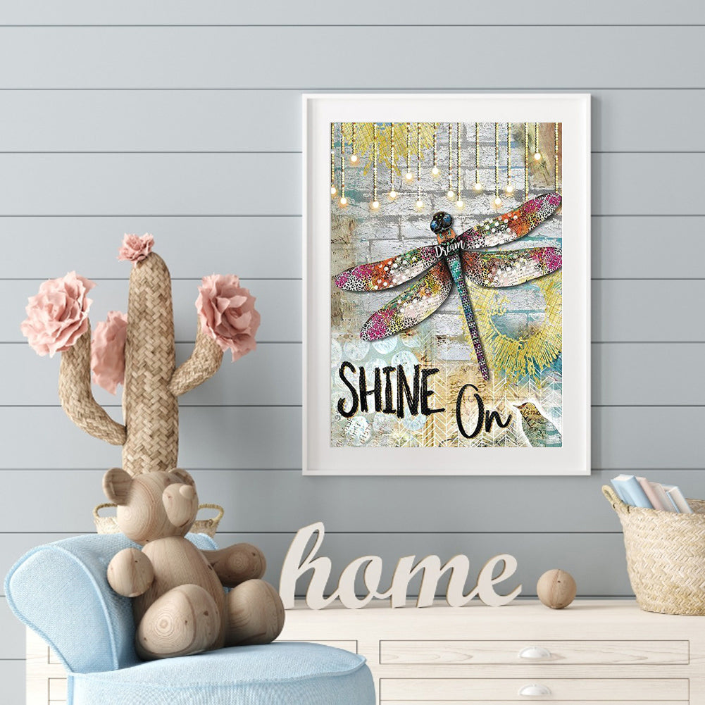 Dragonfly - Full Square Drill Diamond Painting 30*40CM