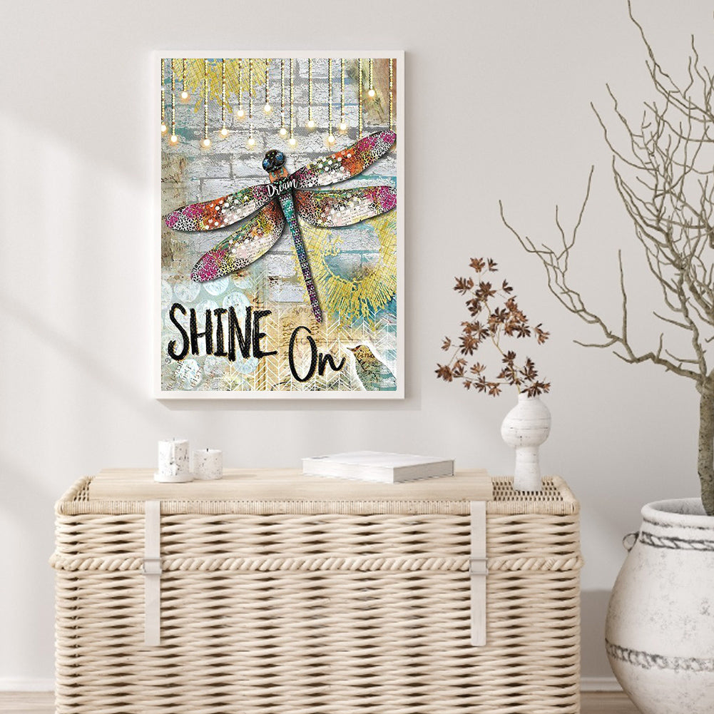 Dragonfly - Full Square Drill Diamond Painting 30*40CM