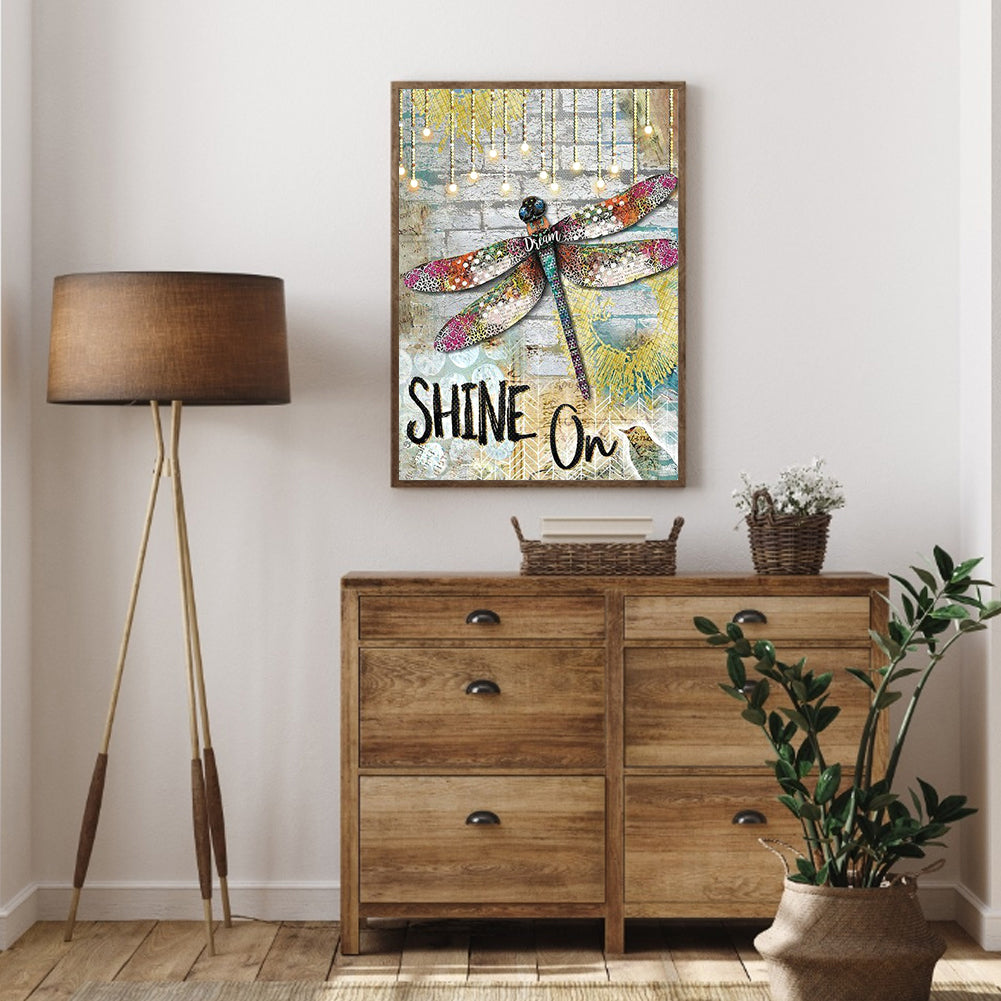 Dragonfly - Full Square Drill Diamond Painting 30*40CM